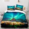 Starry Sky Galaxy Duvet Cover Natural Scenery Bedding Set Microfiber Aurora Comforter Cover King Size For Kids Adult Room Decor