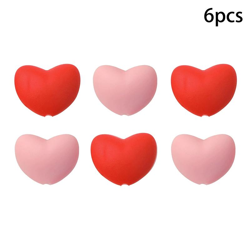 

6 шт. Защитники кончиков спиц Стопоры для кончиков спиц В форме сердца Стопоры для петель Колпачки для спиц Аксессуары для вязания