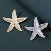 Retro French Alloy Starfish Brooch European and American Light Luxury Simple Gold Textured Ocean Series Corsage 2026