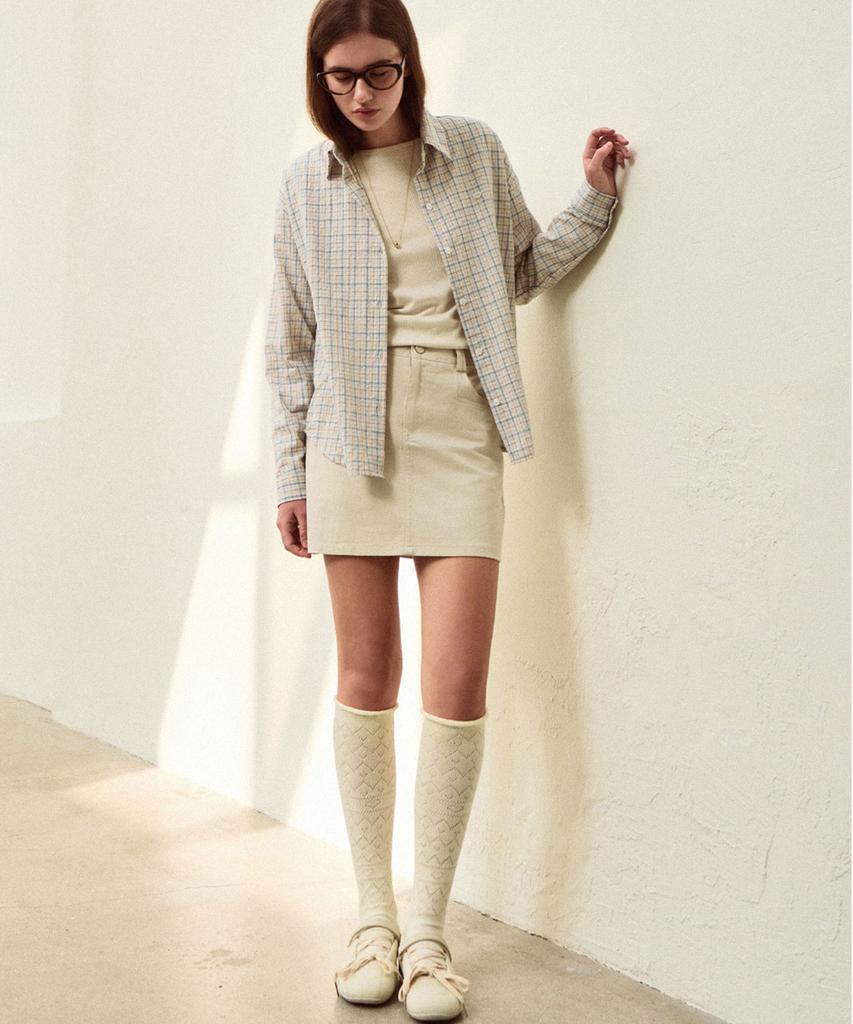 Slow Lolly Daily Short Denim Skirt_3 Colors