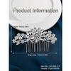 1pc Plum Flower Design Rhinestone Alloy Hair Comb for Women, Party, Wedding, Photography