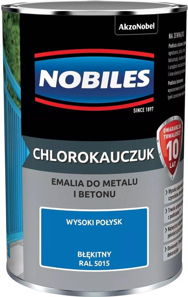 Chlorined Rubber Enamel Blue Ral 5015 0.9L - 5Emch.Nib1.0