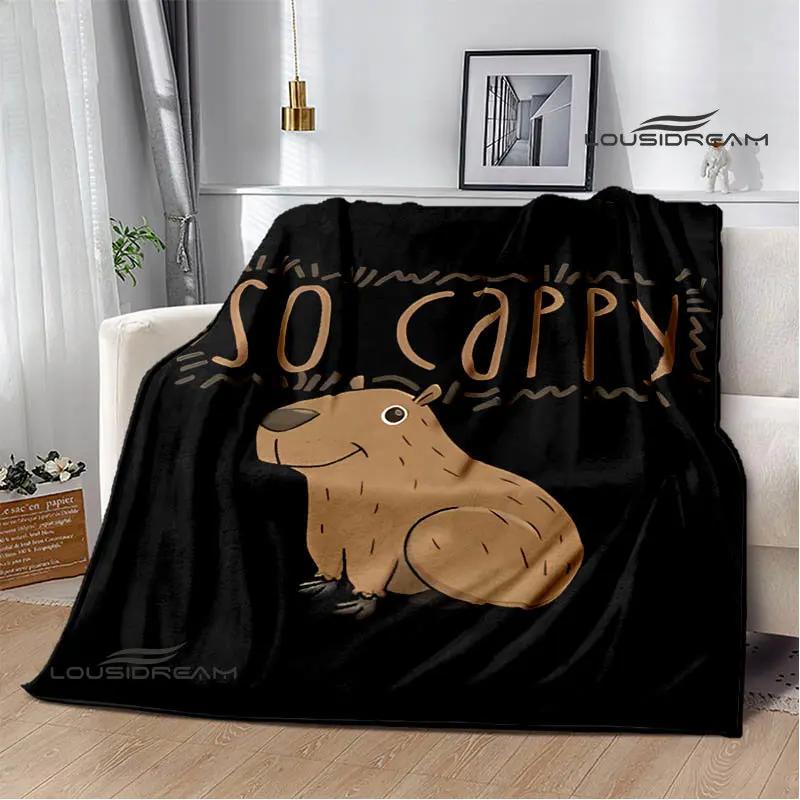 The Capybara Club Anime blanket throw cubre cama Warm blankets for beds Picnic blanket birthday gift