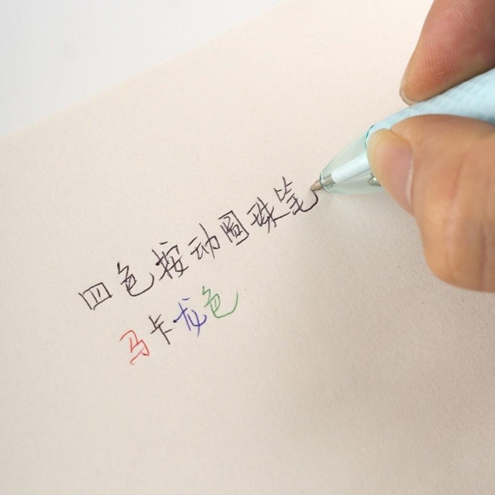 0.7mm Tip 4 Color Pen Press Using Writing Pen Multicolor Ballpoint Pen  School Office