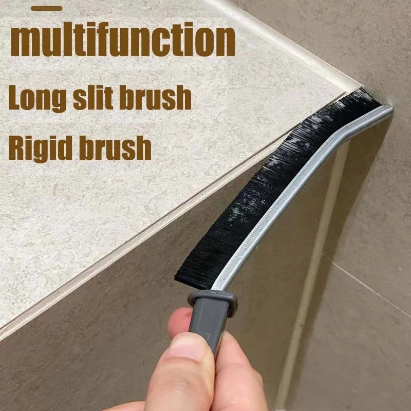 1/4 Pack Crevice Brush Multi-Functional Hard-Bristled Long Toilet Cleaning Artifact Dead Corner Toilet Bathroom Long-Handled Groove Kitchen Shoe Brush