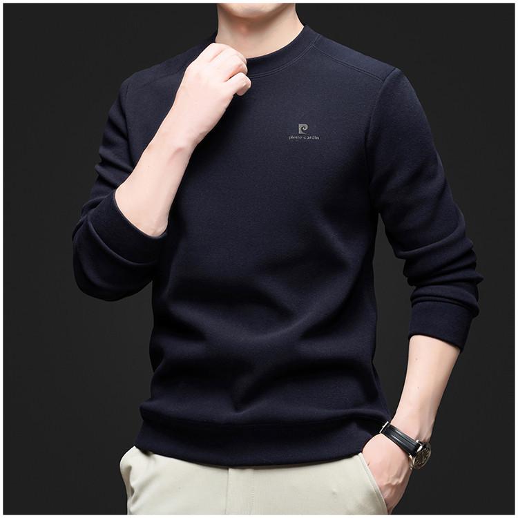 Autumn Men s Round Neck Pullover Hoodie - Youth Casual Long Sleeve T-shirt 3XL