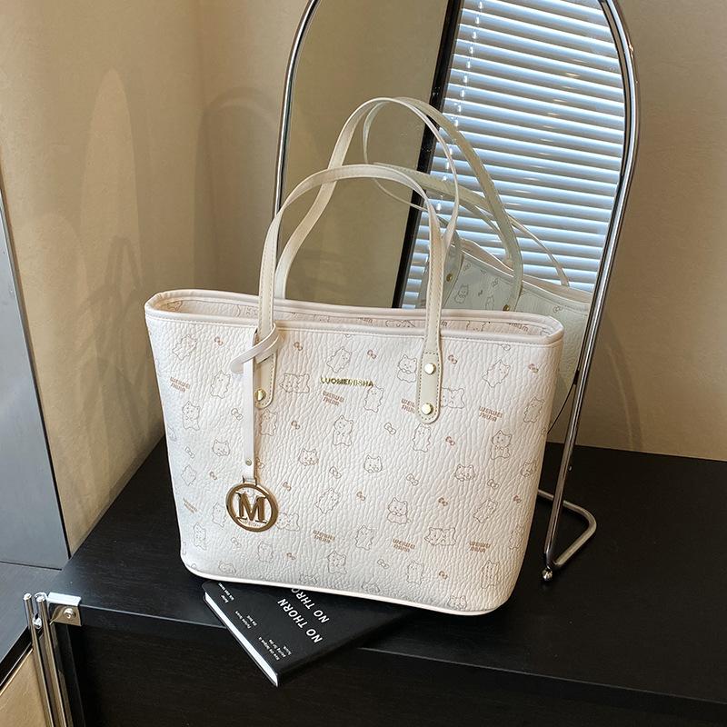 

Large capacity fashion casual tote bag women s new high-end commuter bag niche versatile shoulder bag белый