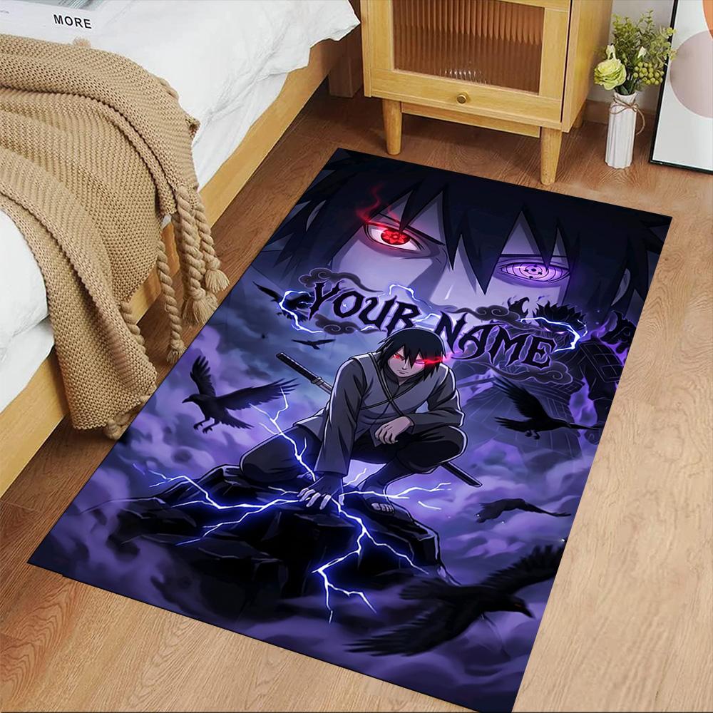Naruto Character Customize Your Name Carpet Perfect for Dining Room Decorate room Dormitory Hallway Anti-slip Rug Anime Office Decor