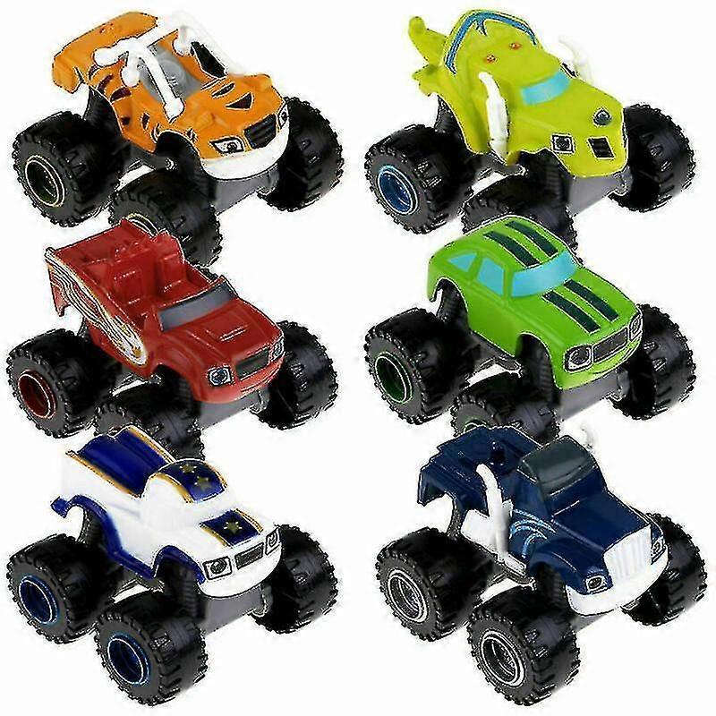 6pcs/set Blaze The Monster Machines Vehicles Diecast Toy--