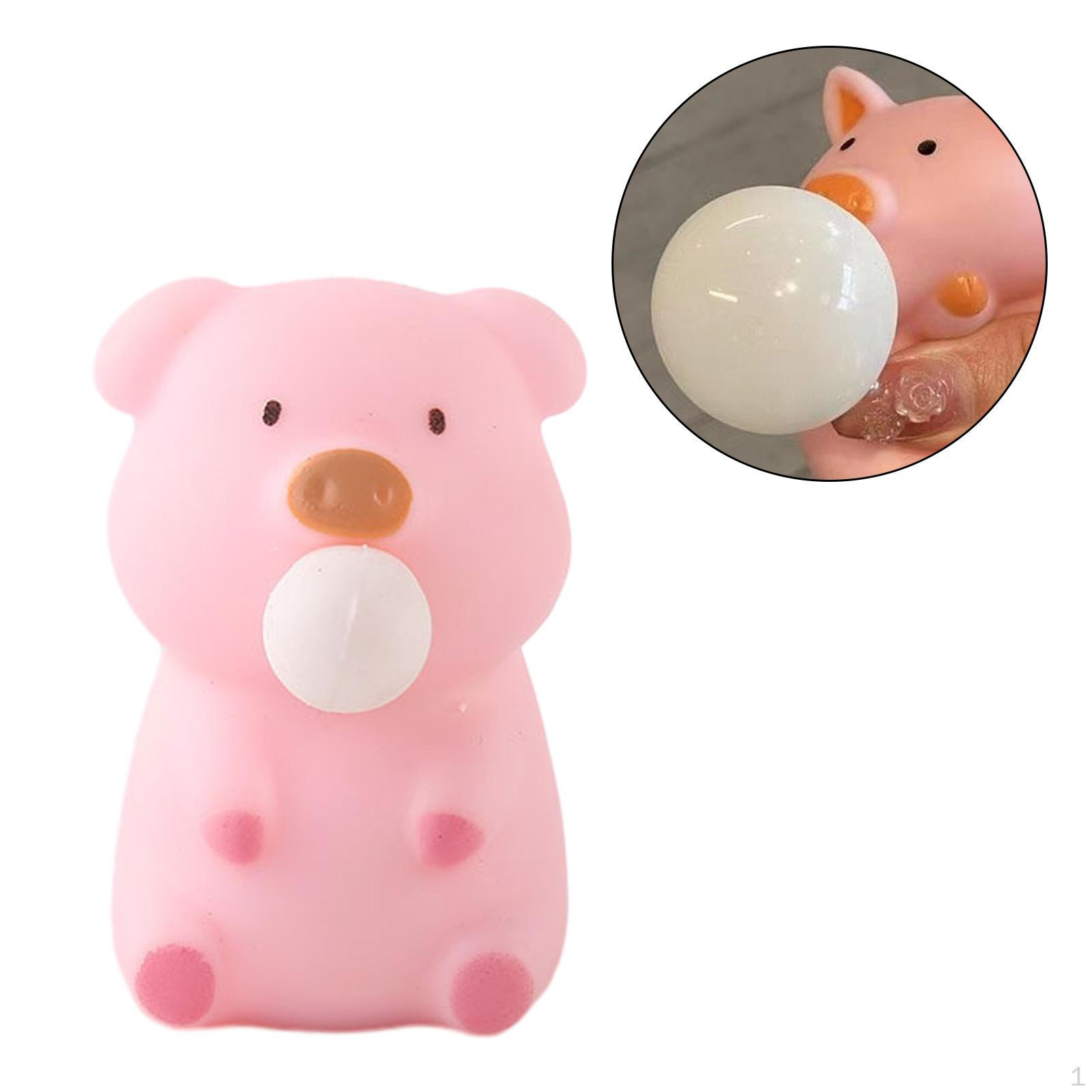

Doll Pig Elastic Stretch Vent Toy Small Kneading Sensory Soft Squeezing for light pink pig