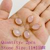 2pcs Natural Rose Pink Crystal Quartz Stone Pendant Conector Charm For Handmade Women Necklace Bracelet Earring Jewelry Making