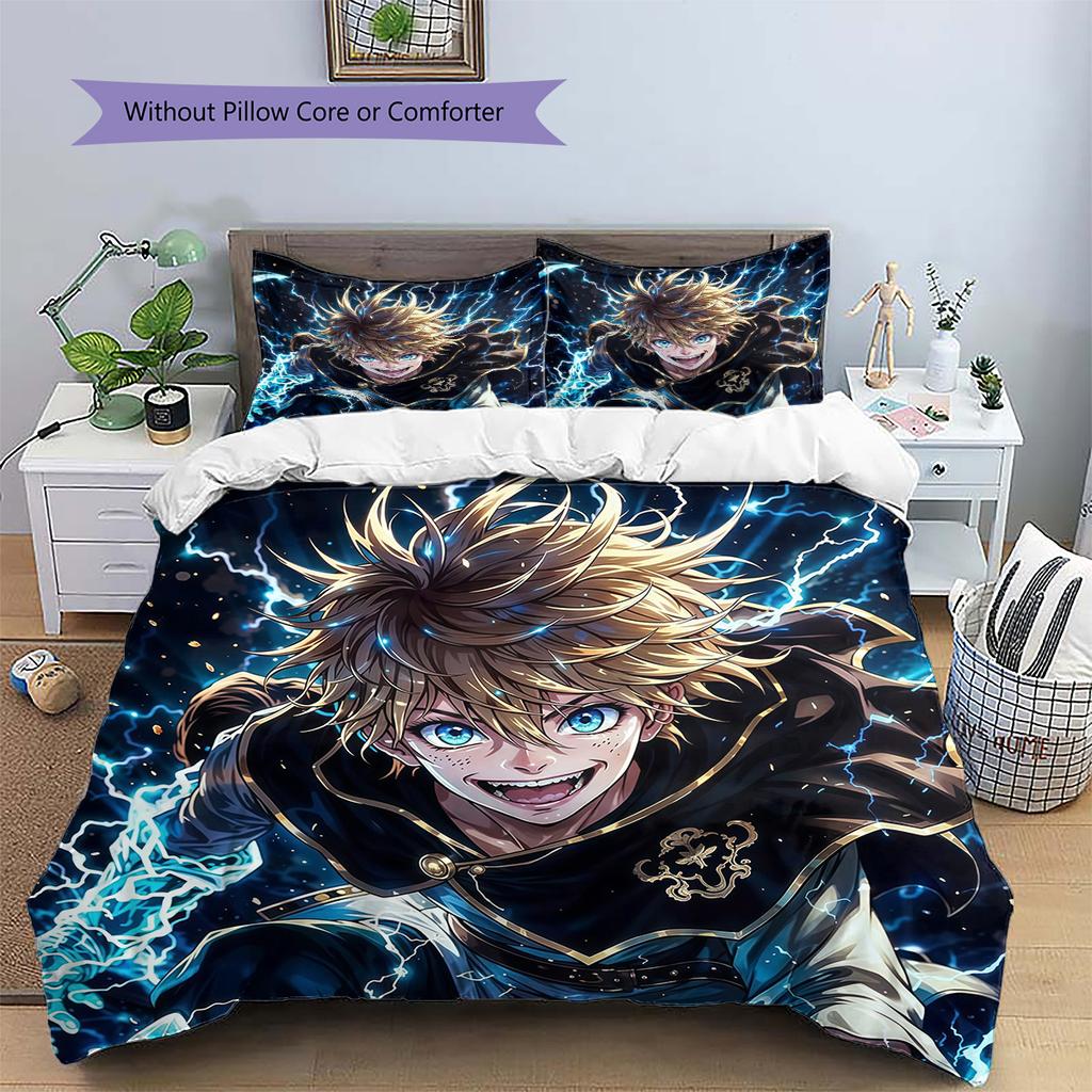 Zwarte klaverpatroon Beddengoed Dekbedset Woondecoratie Cadeau (1 dekbedovertrek + 2 kussenslopen (zonder vulling))