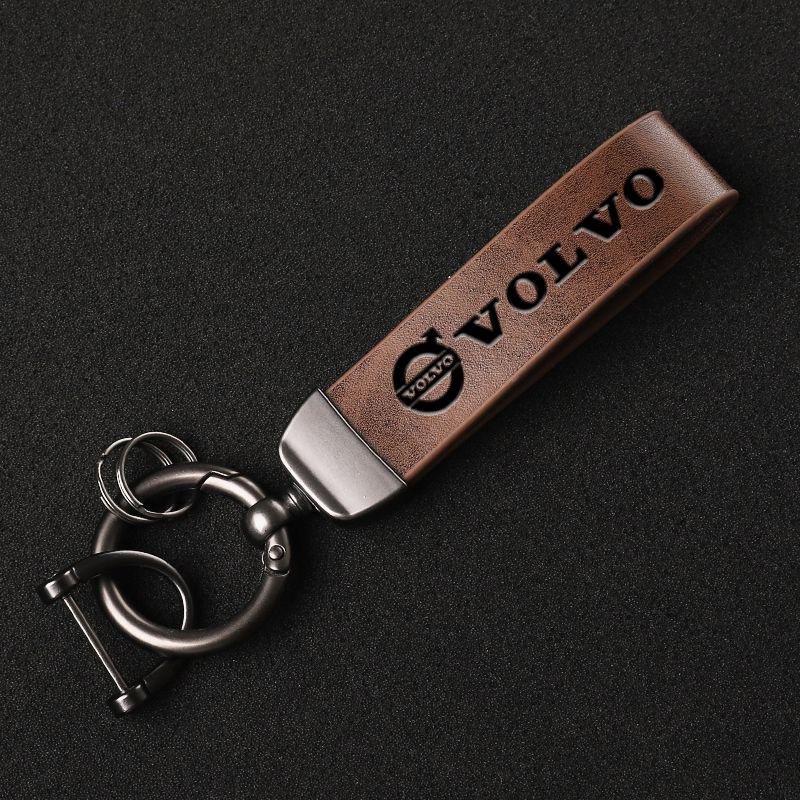 Retro Car Keychain Leather Key Chains Auto Accessories For Volvo XC90 V90 V60 XC60 V40 S80 S60 S90 C40 XC40 V70 XC70 C30 Rdesign