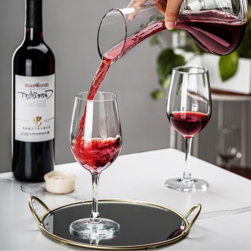 Zhuopu Lead-Free Bordeaux Red Wine Glasses, 340ml (Set of 2)