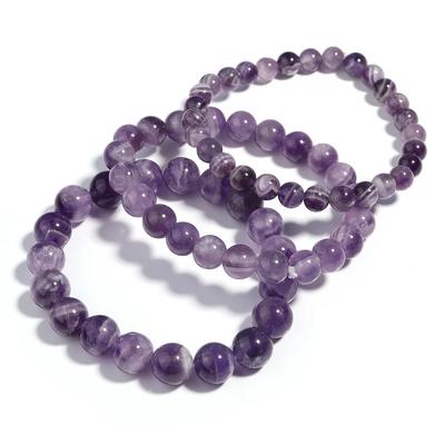 Brățări cu margele din piatră de ametist din dantelă de vis naturală pentru femei, cristal violet, mărgele energetice de cuarț, brățară de vindecare Reiki, cadou de bijuterii