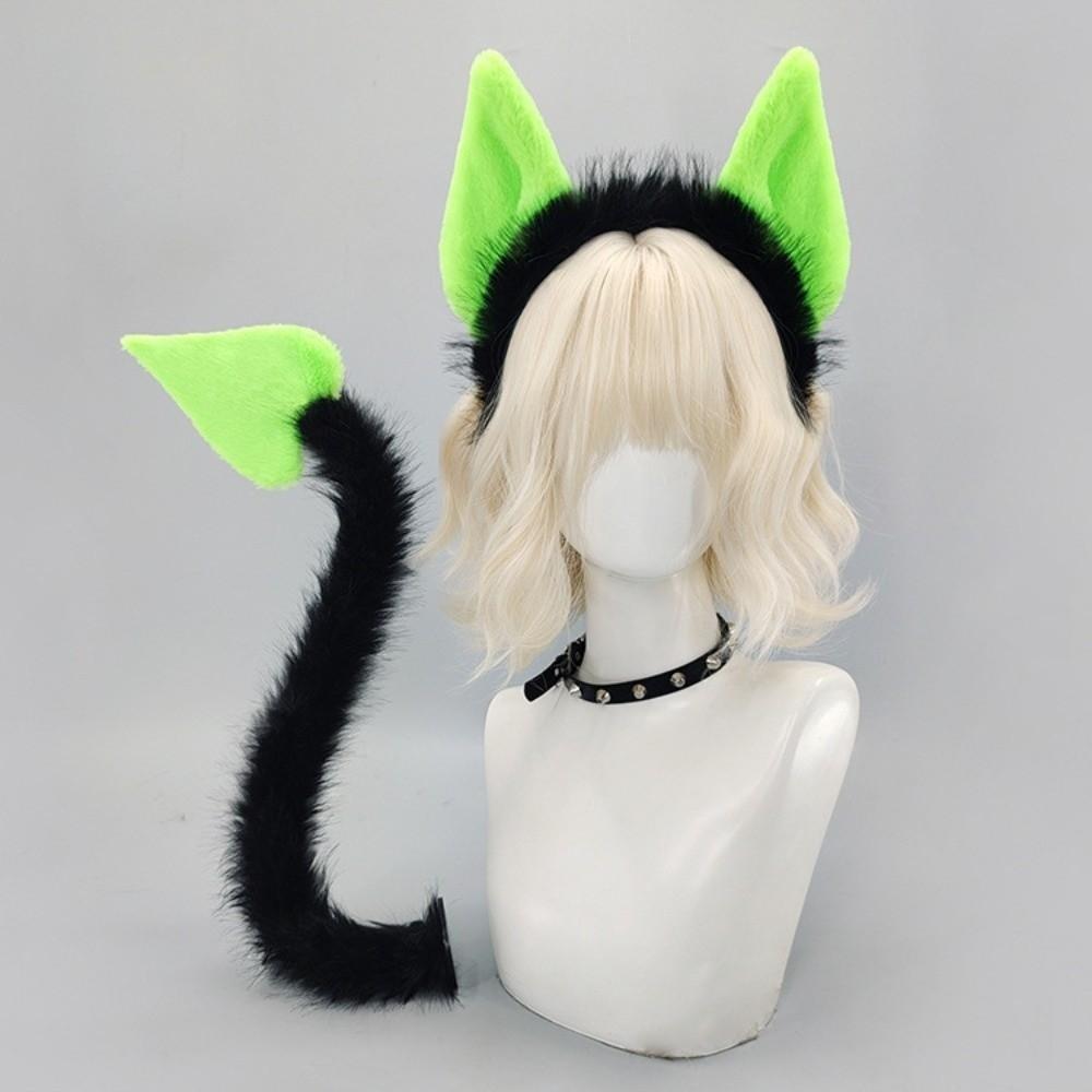 Furry Cat Ears 3D Devil's Sweetheart Tail Fashion Halloween Costume Cosplay Props All Saints' Day