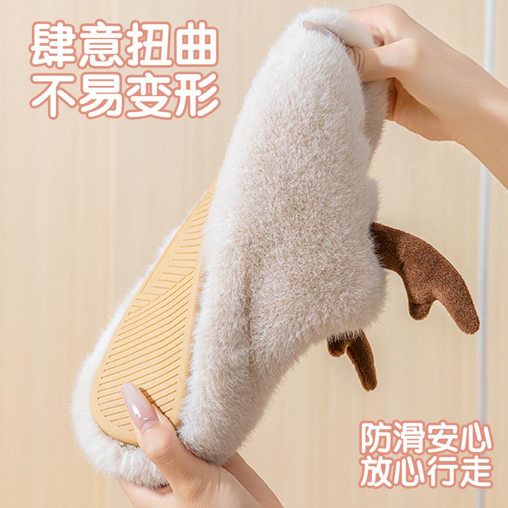 Cotton slippers couple model 2025 autumn and winter new indoor home thickened warm thick bottom plush cotton mop