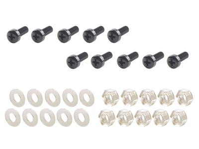 POSH 990515-06 Motorcycle Supplies, Polycarbonate Screen Screws, 0.2 X 0.6 Inches (5 X 15 Mm), Pack of 10, Black