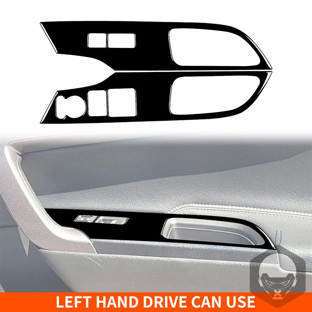 For Honda Accord 2014-2017 Piano Black Stickers Central Radio AC CD Selector Door Panel Car Accessories Interior Decorative