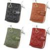 Pu Material Ladies Short Zipper Wallet With Heart Embellishments For Daily Use