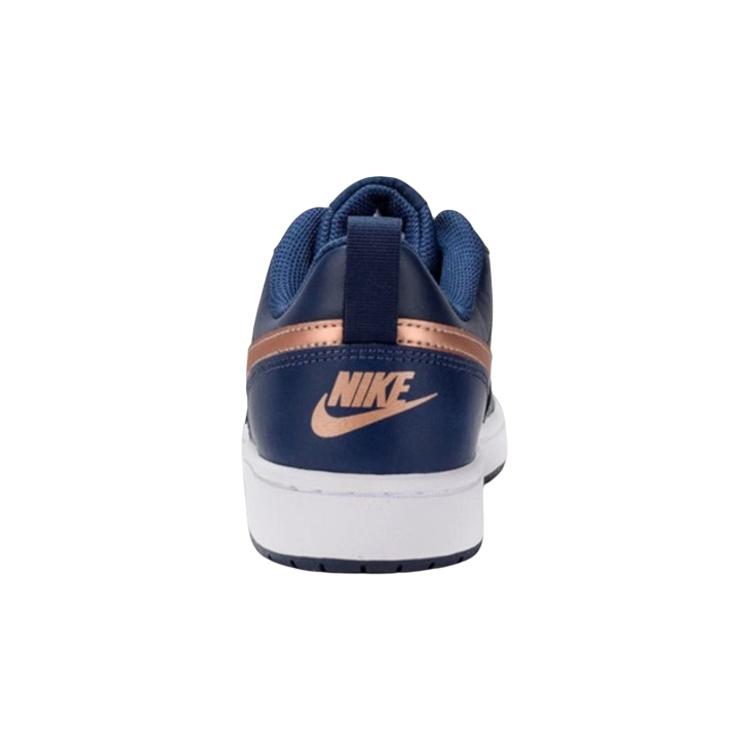 New Nike Court Borough 2 Low 2 Slip Resistant Low Top Kids' Skateboarding Shoes Marine Blue Teenagers BQ5448-401