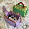 Makeup Bag With High-end Contrast Color Hand-held Makeup Bag Large Capacity Oxford Cloth Toiletry Bag Cosmetic Toiletry Bag