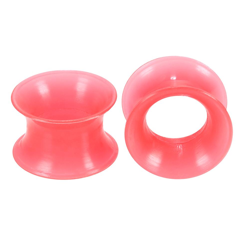 2 Stück Silikon Ohrstöpsel und Tunnel Ohrpiercings Ohrstecker Verschraubter Ohrdehner Ohr-Expander Körperschmuck Piercings