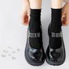 3 Pairs Ice Silk Breathable Socks Summer Ultra Thin Crew Socks Mid-tube Candy Color Pile Socks Casual Rolled Edge Ankle Socks