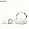Ceramic Teapot Chinese Zen Lifting Handle Teapots With Filter White Porcelain 550ML