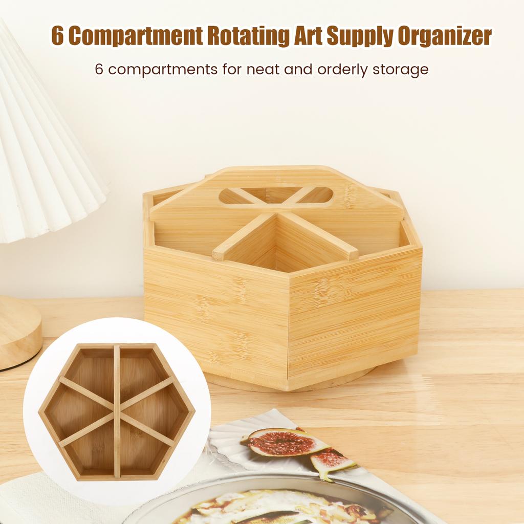 Drehbarer Stifthalter Holz Schreibtischorganizer Große Kapazität Stifteaufbewahrungsbox Vielseitige Schreibwaren-Organizer für Schule Büro