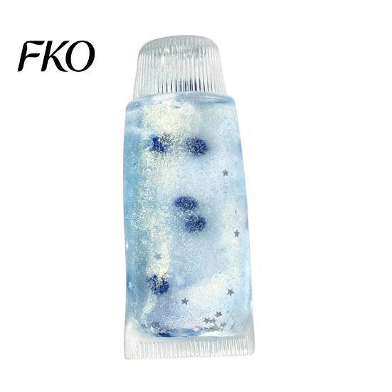 Blueberry Toothpaste Stress Reliever Relief Tube Toy, Strawberry Lemon Clover Pressure Toy Squeeze Anxiety Relieving Clear