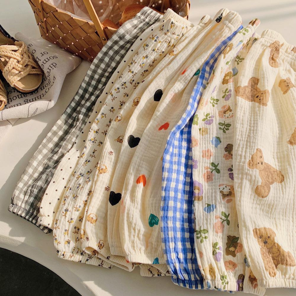 Korean-Style Baby Mosquito-Proof Cotton Gauze Lantern Pants for Spring/Summer 2025 - Unisex, Thin, Loose Harem Fit