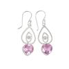 Morganite Gemstone 925 Sterling Silver Jewelry Drop/Dangle Women Earrings 2.00" EE-32-11