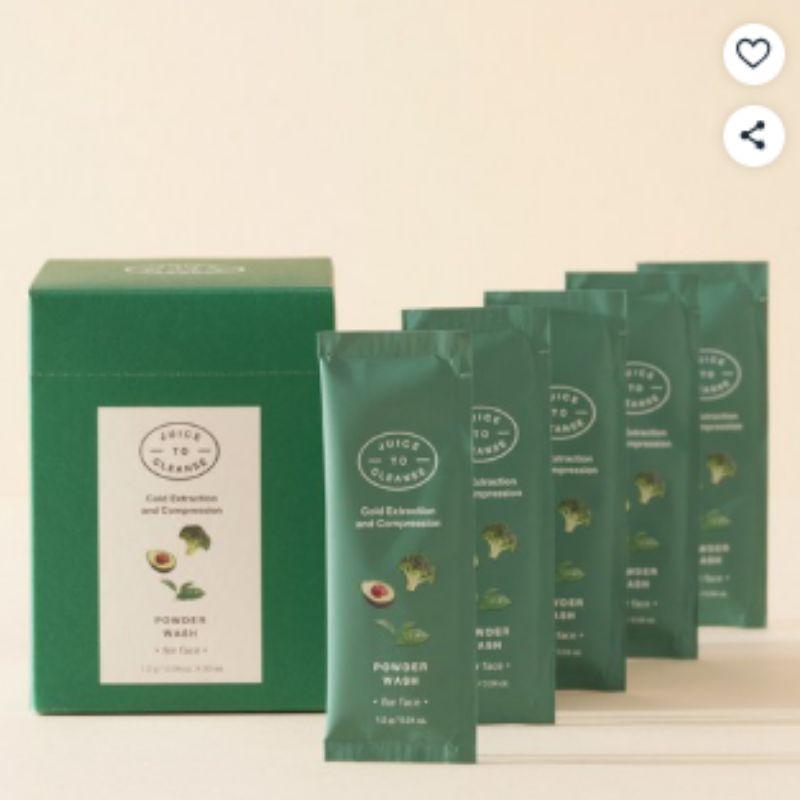 Juice To Cleanse Powder Wash 30pcs (1.2g Each) – Enzyme Exfoliating Cleanser for Smooth & Clear Skin