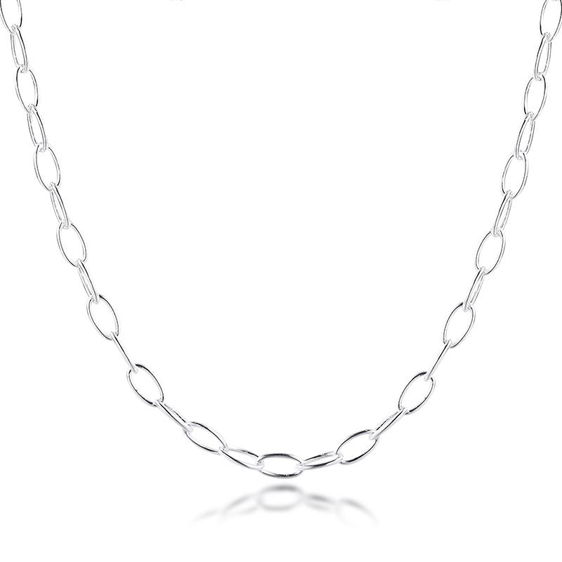 Link Chain Necklaces for Women Colares 925 Sterling Silver Necklaces & Pendants Elegant Original Jewelry Gift Mother's Day