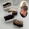 3 Stück/Set Satin Scrunchies Einfarbig Haarseil Koreanischer Pferdeschwanzhalter Haargummis Kopfschmuck Weiches Elastisches Haarband Haaraccessoires