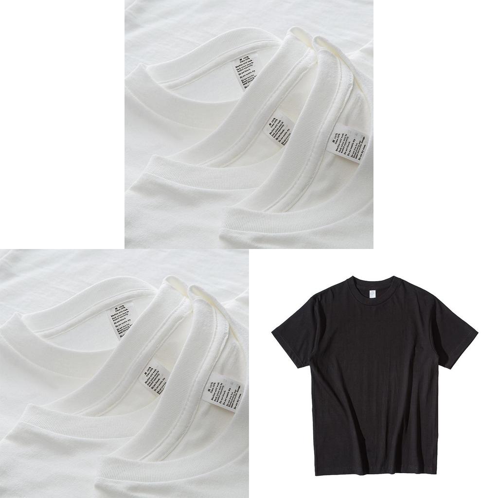 Tshirt With Round Neck Short Sleeve Cotton Thick Fabric For Men And Women