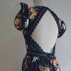 2026 New Women's Dress Sleeveless, Printed Irregular, Lace, Backless, Waist Cinching Long Gown Floral Print Dresses with Backless and Slit Design