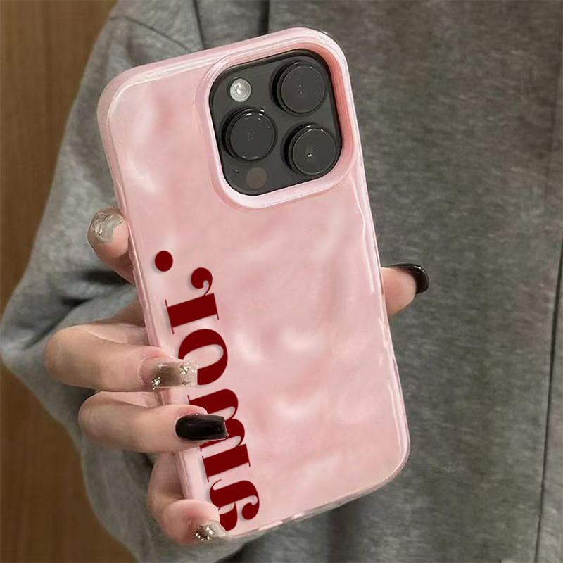 Trendy Red English Amor Pattern Phone Case For IPhone 17 Air 16 15 13 14 12 11 Pro Max Plus 16E 17 Pro Y2K Advanced Cover