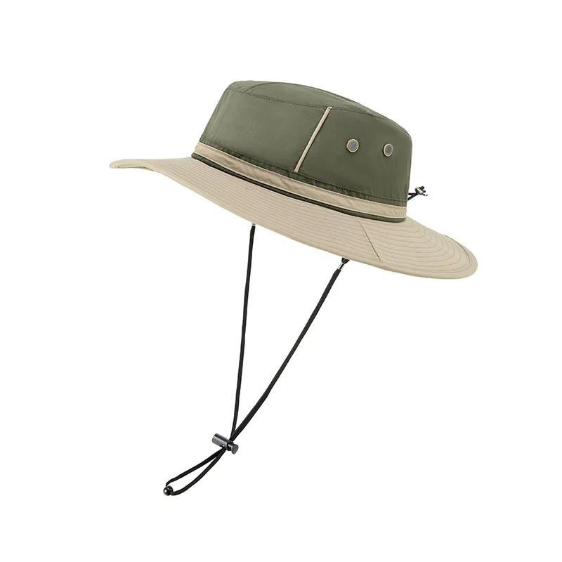 

High Quality Dry Quickly Sunshade Fisherman Hat Women Summer Beach Sun Cap Men Big Size Bucket Hats Fishing Cap 56-58cm 58-60cm L 58-60CM зеленого кольору хакі