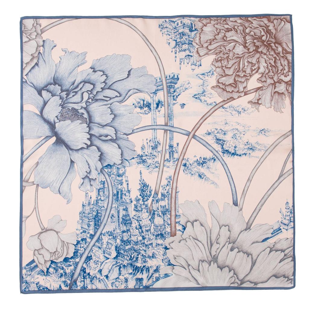 Mulberry silk scarf  new retro winter beautiful ginkgo printing four seasons shawl sunscreen dual-purpose