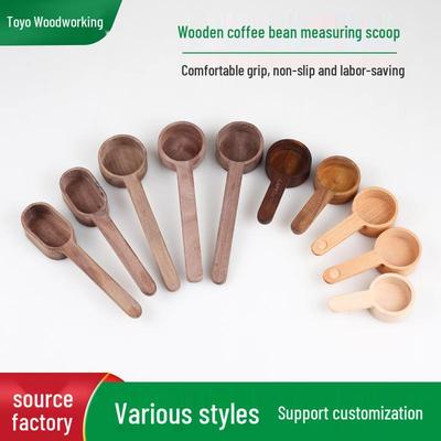 Wooden Coffee Measuring Spoon 8g/10g - Black Walnut & Beech, Long/Short Handle