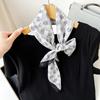 Korean Decorative Scarf Scarf Summer Scarf Square Scarf High-end Thin Style Xiliya Printed Square Scarf Tied Hair Strap