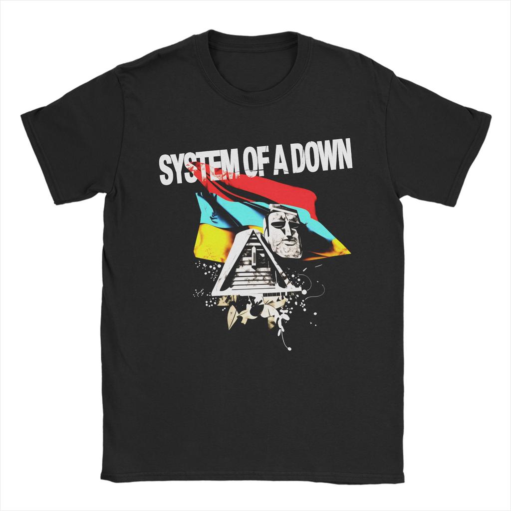Mens TShirts System of a Down Band Mesmerize Unique Pure Cotton Tee Shirt Short Sleeve  T Shirts Crew Neck Clothing Adult