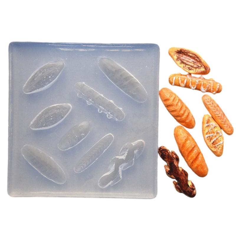 Mini Bread Silicone Molds Resin Casting Molds for Food Toy Bread Candy Chocolate Jewellery Accessories Making