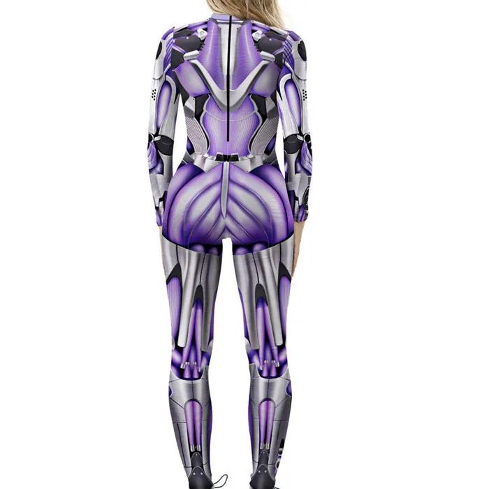 3D Digital Printing Stage Performance Costumes Adults Halloween Events Carnival Theme Party Cosplay Outfit Pretend Game Jumpsuit