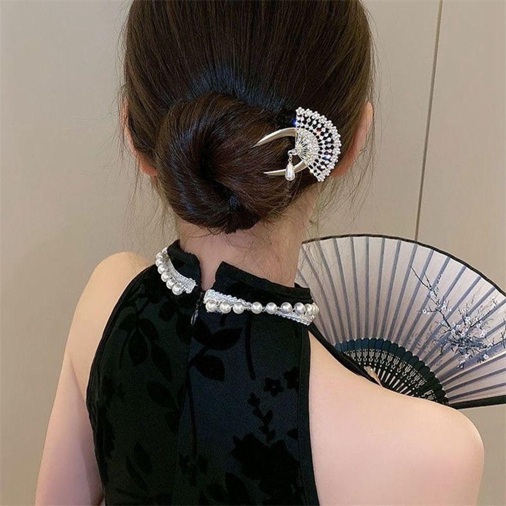 Kopfschmuck Perle Haarnadel U-förmig U-förmige Haarnadel Neu Perlenanhänger Haarspange Frauen Mädchen