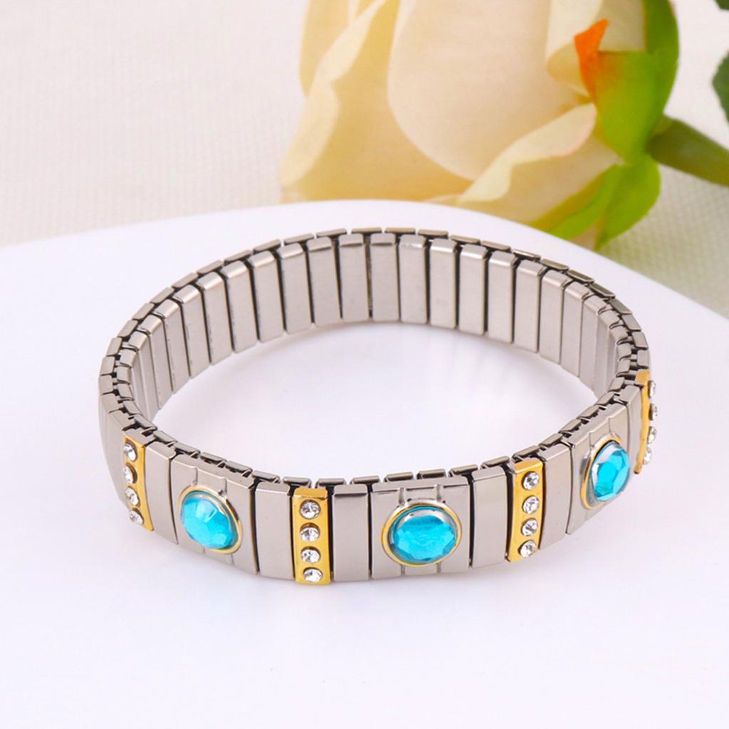 Bohemian Rhinestones Stretch Bracelet Versatile Elastic Rhinestones Wristband Ornament Sophisticated Bracelet Accessory