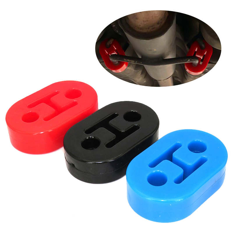 Universal Car Two-Hole Exhaust Pipe Mount Bracket Lifting Lug Modification Plus Long Muffler Support Shock Absorber Hanging Glue