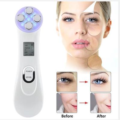 5 Colors LED RF Radio Frequency Facial Beauty Device Face EMS Microcurrent Lifting Tighten Massager Skin Rejuvenation Care